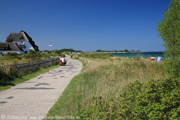 Hohwacht Uferweg Promenade Foto Ostsee Kstenlandschaft am Meerwasser