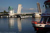 Aqudukt Wasserbrcke Bild ber Schlei-Fjord Kappeln Sicht vom Schiff am Hafenufer
