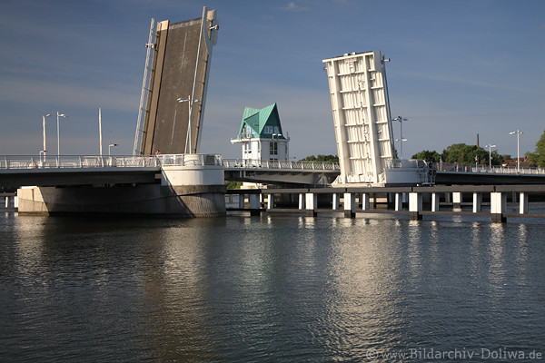 Kappeln moderne Brcke ffnet & schliet den Durchlass getrennt voneinander