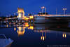 Schlei-Brücke Nachtfoto Laternen Häuschen Lichter Blauwasser Romantik Kappeln Bild