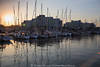 Sonnenuntergang Ostseebad Damp Hotels Bootshafen Wasserlandschaft Panoramafoto