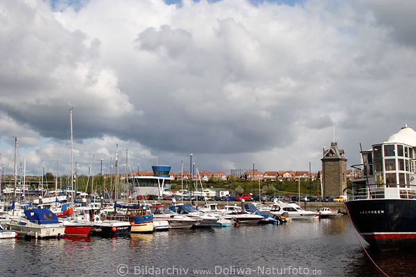Bootshafen Wasser Landschaft Royal Quays Marina Aberdeen Schiff Tyne-Bucht North-Shields