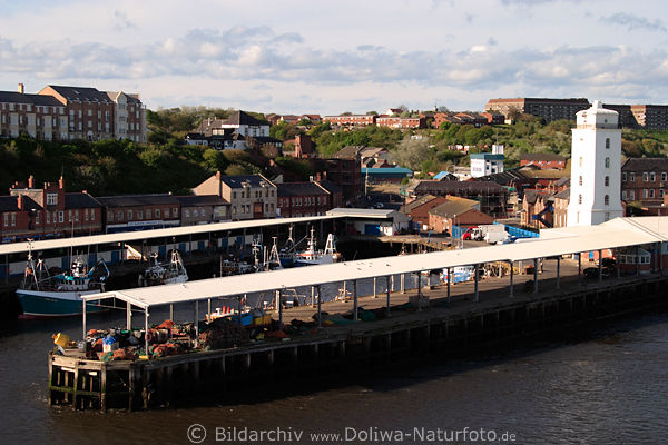 Fischereihafen an Tyne Fluss Fischmarkt in North-Shields Landschaft