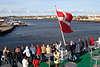 Fhre Oberdeck Passagiere Hafenbucht am Fluss Tyne South Shields Blick vom Schiff