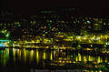 Monte Carlo Nacht Sternenlicht Foto Monaco Hafenstadt gelbliche Panorama an Cote d'Azur
