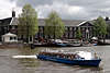 Amsterdam Gracht Boot in Flusslandschaft Holland City-Flair Foto Wasserkanal
