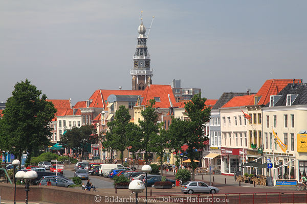Vlissingen Stadtlandschaft Uhr-Glockenturm Huser Architektur