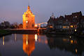 Enkhuizen Hafen Dromedaris Turm Nacht-Romantik Lichter Wasser-Landschaft Panorama Foto