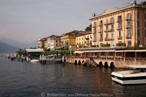 Bellagio Wasserufer Como-See Hotel Metropole Restaurant-Caf Albergo Genazzini