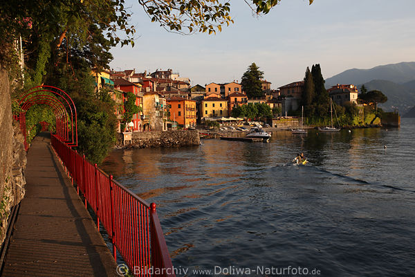 Varenna Como-Bucht Landschaft See Wassersteg historische Altstadt Bootshafen