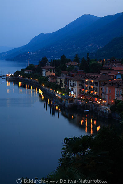 Cannero Riviera night-lights Lago Maggiore notte-panorama