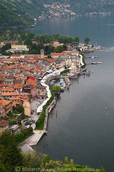 Cannobio Wasserkste MaggioreSee Promenade Hafenmarkt