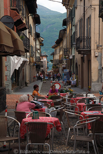 Cannobio Straencaf enge Gasse City-Huser am Maggioresee