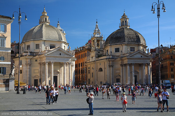 Rom Chiesa Santa Maria dei Miracoli + Montesanto Popolo Zwillingskirchen