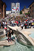 Rom Wasserbrunnen Spagna-Fontana Frau Portrt hbsche Asiatin Spanische Treppe Besuch