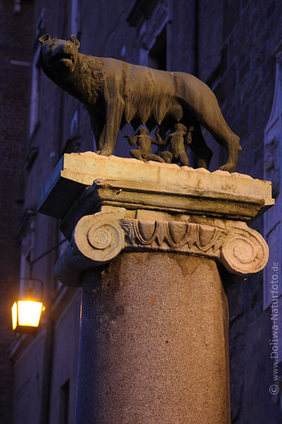 Rom Kapitol Wlfin sugt Remus und Romulus Denkmal aus Bronze