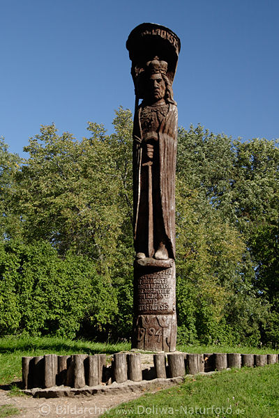 Didysis Monument Trakai Insel Denkmal in Litauen Traku Karaimu sala island