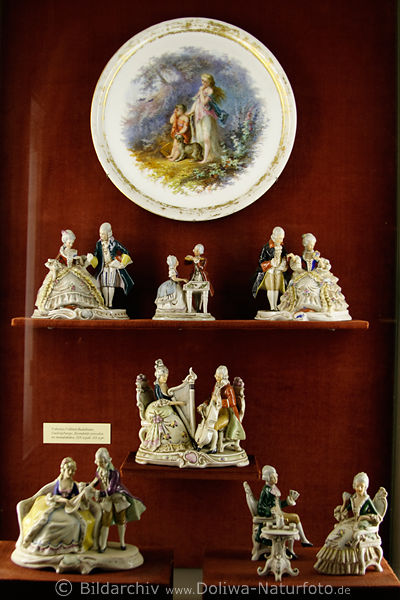 Porzellan Figuren Sammlung aus 18.-19. Jh. historisches Museum Trakai Inselburg