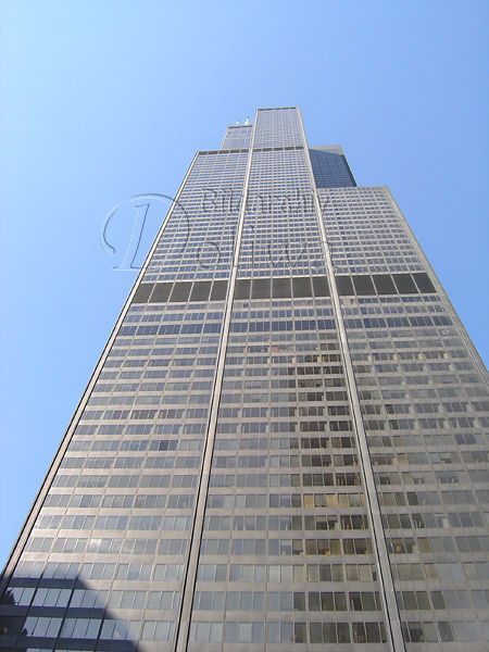 Chicago Sears Tower Wolkenkratzer Blick zum Himmel