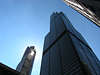 bd_chicago01_ Chicago City Wolkenkratzer Glashochhäuser Sears Tower Blick nach oben in USA Städtereise